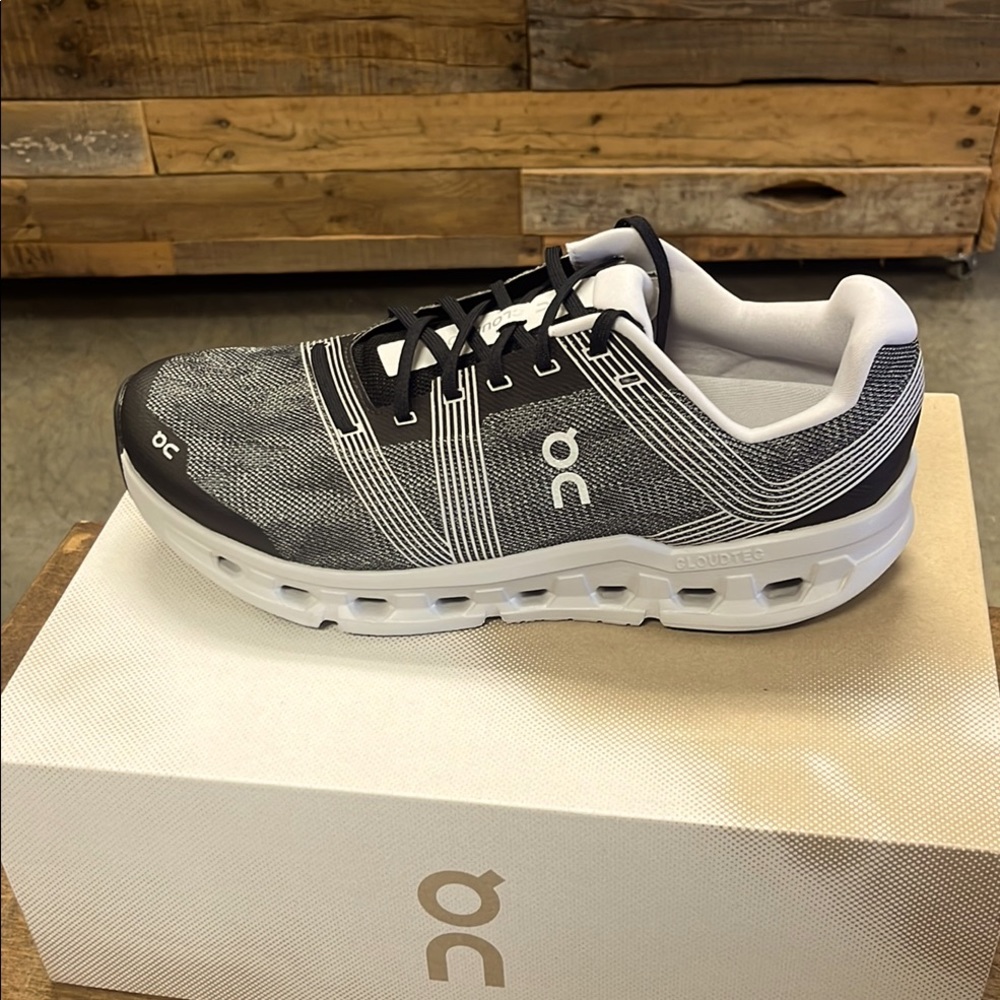 On Running Men's Black and Glacier Shoes